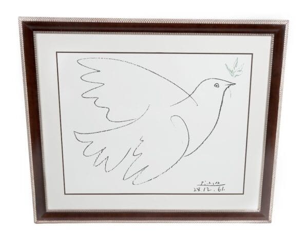 Picasso extra-large limited-edition artwork entitled "Dove of Peace" 43.5 tall x 51.5 wide 