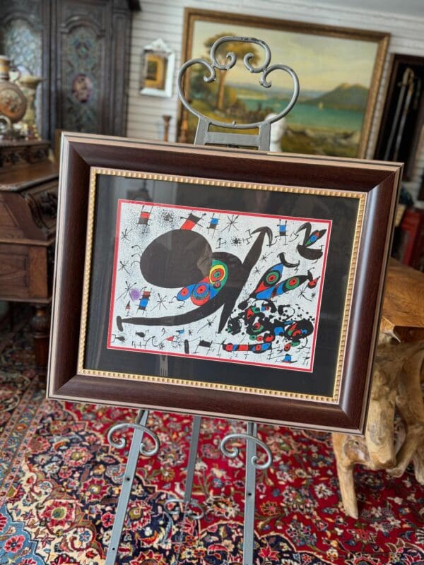 Miro limited edition artwork entitled "Homage to Joan Prats" 29 tall x 33'5 wide 