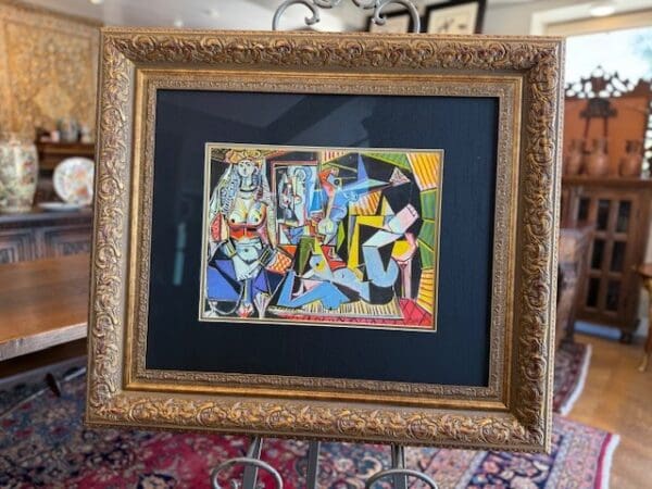 Picasso limited edition artwork entailed "Women of Algiers" 28 tall x 32 wide 
