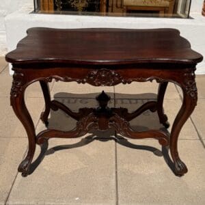 French Antique Louis XV Revival / Belle Époque mahogany occasional table