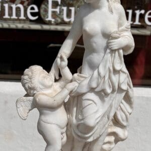 Antique Italian sculpture of Venus and Cupid