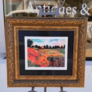 Limited edition reproduction of Poppy Field near Argenteuil by Claude Monet in custom frame