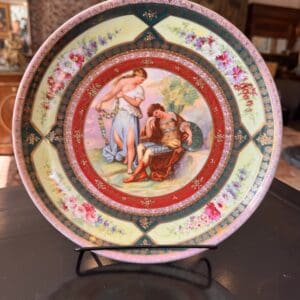 Antique hand painted Royal Vienna porcelain cabinet plate