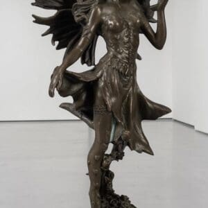 French Bronze Fairy Sculpture on marble base