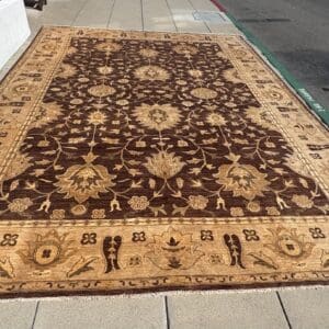 Extra Large Handmade Leaf & Floral Carpet with all over design